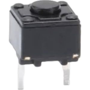 100pcs Tactile Switch 6X6X7.3MM SMD Pushbutton Microswitch - Durable 2-Pin SMT Plug-in Switch for Electronics Projects