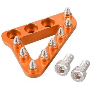 voetsteunen motorfiets Motorfiets Achterrempedaal Hendel Stap Tip Plaat Voor Beta Rr 200 250 300 390 430 450 480 500 Voor Xtrainer 300 2013-2020 Breed Vergroten Motorfiets Voetsteun(Oranje)