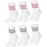 Occulto - Steffi - Tennissokken - Roze Grijs Glitter - Pak van 6