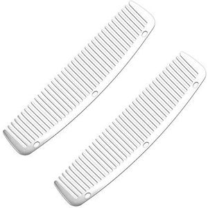 2 stuks metalen anti-statische kapperkammen roestvrij staal haarkam snijkam set haarstyling kappers kam voor mannen vrouwen salon (zakkammen)