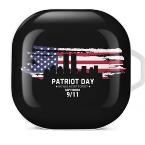911 Patriot Day Oortelefoon Hoesje Compatibel met Galaxy Buds/Buds Pro Schokbestendig Hoofdtelefoon Case Cover Wit-Stijl