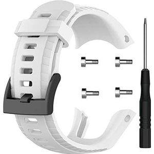 Shieranlee Compatibel voor Suunto 5 Horlogeband, Siliconen Horlogeband, Zachte Solid Casual vervangende Horlogeband, onesize, Kleur: wit