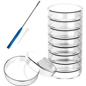 Courtieyeardceastea 10 Stuks Glas Petrischalen Cultuur Gerechten Herbruikbare Gemakkelijk Schoon Voor Accessoires 60Mm Clear, Helder 60 mm, 60mm, als beschrijving