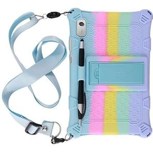 Geschikt for Lenovo Tab M9 2023 TB-310FU TB-310XU 9 inch Tablet Schokbestendig Kids Stand Cover Case(Color:Colourful blue)