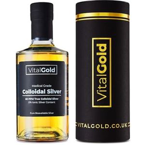 True Colloïdaal Zilver 60 PPM - Vrij van Ionic Silver - 500ml Glazen fles