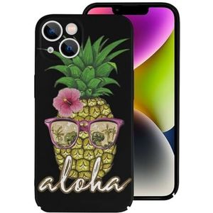 Aloha Ananas Bril Leuke Case Voor iPhone 14/iPhone 14 Plus/iPhone 14 Pro/iPhone 14 Pro Max Shockproof Beschermende Telefoon Cover