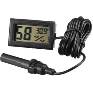 Mini LCD Digitale Thermometer Hygrometer Gauge Tester Probe Incubator Aquarium Temperatuur Vochtigheid Meter Sensor Detector(Black)