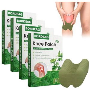 Kniepleister tegen pijn: 96 stuks rugverwarmende pleister, pijnbestrijdingspleister voor alsem, kniepijn reliëfpatch, verwarmende patch voor knieën, rug, hals, schouders, nek, spierpijn, gewrichten