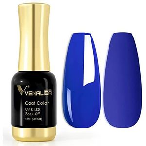 VENALISA Uv-nagellak, gellak, blauwe kleuren, gel-nagellak, soak off, kleurgelkit, blauwe gel, nagellak voor nageldesign, manicure, 12 ml