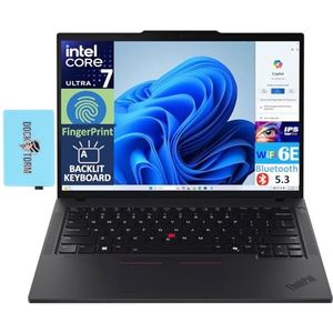 Lenovo ThinkPad T14 Gen 5 AI-aangedreven zakelijke laptop 14-inch IPS FHD+-scherm (Intel Core Ultra 7 155U (>i7-13700H), 64 GB DDR5, 1 TB SSD, copilot, verlichte KB, FP, Win 11 Pro) met DKZ