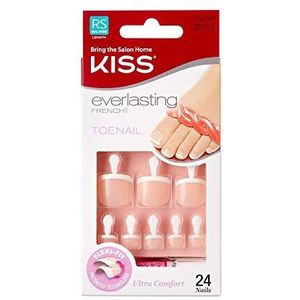Kiss Gellak Everlasting French Toenail - Kunstnagels - Anti-breuk - Nepnagels - Limitless