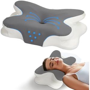 Cervisch kussen voor nekpijn, Elegear Contour Memory Foam Kussen Ergonomisch Nekkussen voor Zij- en Achterkant Stomach Sleepers