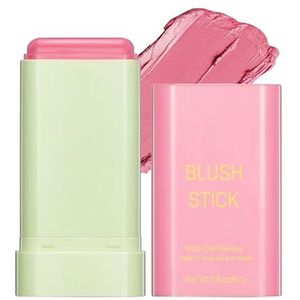 Multi-Use Makeup Blush Stick - Waterproof, Tinted Moisturizer for Eyes, Lips, Cheeks in Shy Pink