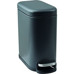 SENSEA - prullenbak badkamer - REMIX - 5L - metaal - zwart - mat - prullenbak badkamer