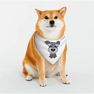OTRAHCSD Pet sjaal, schattige Schnauzer hond hond Bandana, verstelbare hoofddoek driehoek sjaal accessoires voor kleine middelgrote grote honden en katten