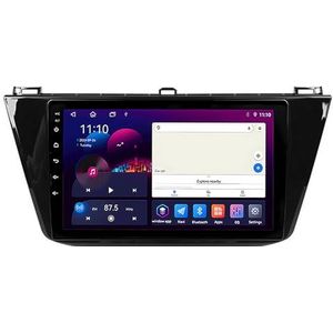 Android 14 GPS Navigation Stereo voor Volkswagen Tiguan 2 Mk 2016-2022 9 Inch 2 Din Car Stereo Radio met CarPlay AHD Omgekeerd beeld Bedieningselementen op het stuur Bluetooth(S5 6G+128G)
