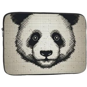 Doodle Panda Laptop Sleeve Bag voor Vrouwen, Schokbestendige Beschermende Laptop Case 10-17 inch, Lichtgewicht Computer Cover Bag, ipad case