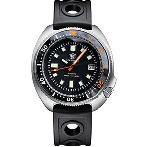 STEELDIVE SD1970C Zwarte Wijzerplaat Keramische Bezel Lichtgevende Duiken Heren Horloges NH35 Automatische 200 m RVS Sport Horloges, rubberen band