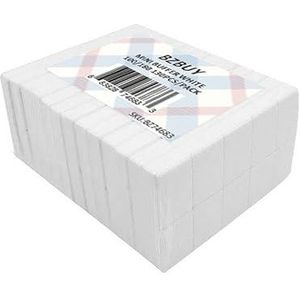 Bzbuy Nail Mini Wit Buffer Blok Bestand 100/180 Grit 2 Opgeruimd 130 tellen