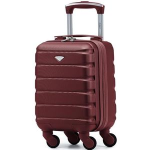 Flight Knight Lichtgewicht stevige ABS-koffer met 4 wielen, cabine- en ruimbagage, goedgekeurd door meer dan 100 luchtvaartmaatschappijen zoals easyJet, British Airways, RyanAir, Virgin Atlantic en
