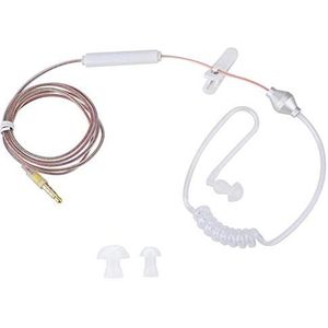 VBESTLIFE Anti-straling in-ear headsets luchtbuis beveiliging oortje met microfoon 3,5 mm plug voor mobiele telefoon (transparant enkel)