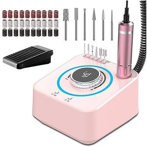 Elektrische nagelvijl, Elektrische Nagel Grinder for Harde Nagels 40000 Rpm Manicure Machine Elektrische Nagel Boor Nagel Polijstmachine Professionele Nail Beauty Tool voor zowel natuurlijke als kunst