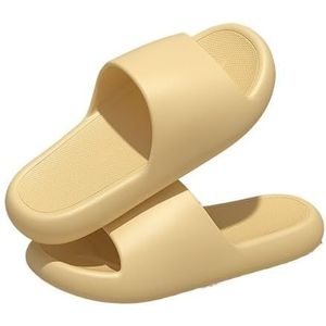 Non-slip Bathroom Slippers,Soft Slippers,Indoor And Outdoor Platform Pool Slippers Shower Slippers (Color : Yellow, Size : 45-46)