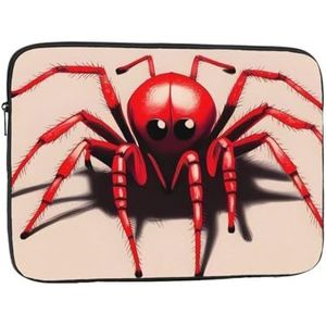 Laptop Case Sleeve 17"" Laptop SleeveCute Little Red Spider Laptop Bag Shockproof Beschermende Draagtas