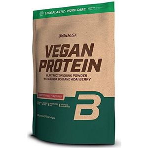 BioTechUSA Vegan Protein | Shake op basis van rijst en erwten met superfoods en aminozuren | Suiker-, lactose- en glutenvrij, 500 g, Bosvruchten