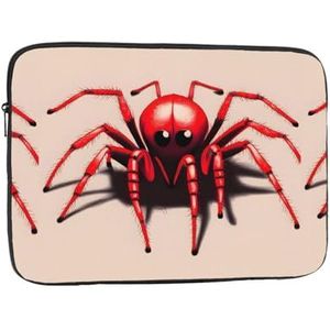 Leuke kleine rode spin zacht interieur, stijlvolle bescherming, laptoptas, verkrijgbaar in vijf maten, biedt perfecte bescherming voor uw apparaten, computerbinnenzak