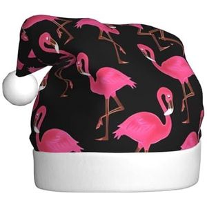 MYGANN Mooie Roze Flamingo's Unisex Kerst Hoed Voor Thema Party Kerst Nieuwjaar Decoratie Kostuum Accessoire