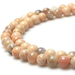 JarTc Natuurlijke Ronde Zon Steen Losse Kralen Voor Sieraden Maken DIY 15"" (6mm)