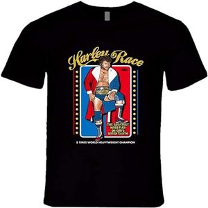 Harley Race Classic Retro Wrestling T Shirt Reissue Black Black 3XL
