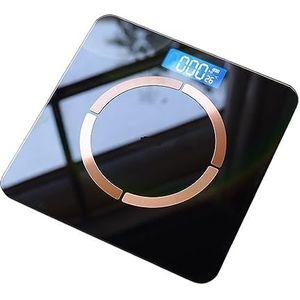 Slimme Personenweegschaal Draadloze Digitale Weegschaal Lichaamsvet Waterbalans BMI-samenstellingsanalysator Bluetooth-smartphone Verbinden Gemakkelijk Te Gebruiken(Black)