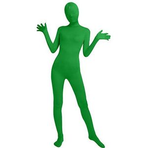 Dames-fit volledig pak, spandex, eendelig, volledig lichaam, zentai-kostuum, lycra bodysuit, groen, XS