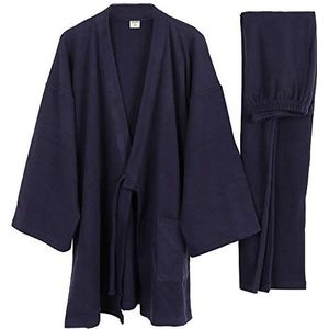 Een Japans merk kimono-katoenen hanfu-pyjama-pak voor heren in oversized taoïstische kleding Zen, kleur 3, M