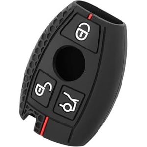 Autosleutel beschermhoes 2/3 Knoppen Cover Voor CLS CLA GL R SLK AMG A B C S Beschermende Shell Siliconen Auto Afstandsbediening Sleutelhanger Case(3 Buttons)