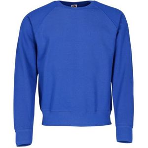 Fruit of the Loom Classic Raglan Sweat, kleur: royal + GRATIS MyShirt stoffen zak, maat: S, Royal + gratis Myshirt stoffen zak, S