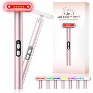 Rood-lichttherapie-voor-gezicht, 7-in-1 LED-lichttherapie oogapparatuur voor huidverzorging thuis rood lichttherapie gezichtsmassageapparaat huidverjonging licht
