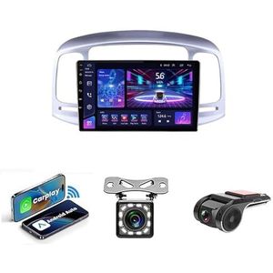 9-inch Touchscreen Autoradio Met Bluetooth Autoradio Voor Hyundai Accent 2006-2011 Plug en Play Android 14 2Din Autoradio Radio Android Automatische Bluetooth USB RVC SWC(NF-3 4G WIFI 2G+32G)