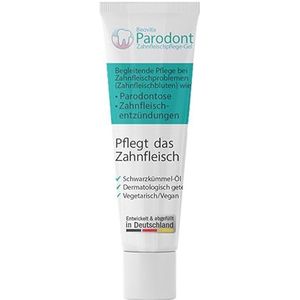 Parodont Tandvleesverzorging, gel, 10 ml, antibacterieel en ontstekingsremmend, veganistisch, met zwarte komijn, vermindert bloedend tandvlees, geschikt voor zwangere vrouwen en kinderen,