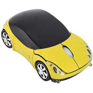 Draadloze Muis, 2,4 G, coole auto, optische muis (geel)