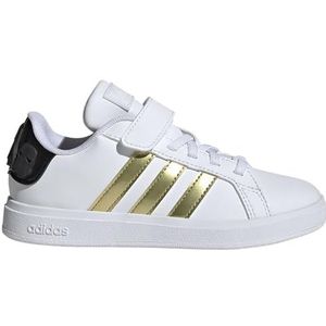 adidas Unisex Star Wars Grand Court 2.0 Shoes Children Sneakers, Ftwwht Goldmt Cblack, 33 EU