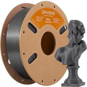 ERYONE High Speed Filament PLA+ 1.75mm +/- 0.03mm, 3D Printing PLA Pro Filament Fit Most FDM Printer, 1kg (2.2LBS) / Spool, Grey