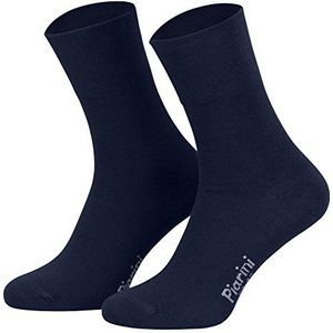 Piarini Zakelijke sokken, kostuumsokken zonder elastische tailleband katoen - heren dames - 8 stuks - zwart, blauw, antraciet en grijs (Uni) - verschillende maten - ook in grote maten tot maat 50,