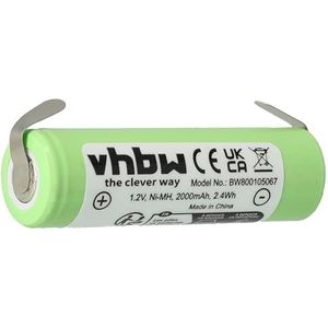 vhbw - Accu - 2000 mAh - Compatibel met Philips Norelco HQ6849 HS350 HS355 HS600 PQ212 PQ222 Scheerapparaat