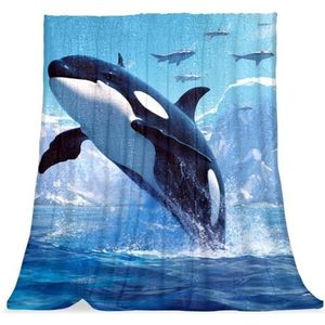 Gooi deken, zachte dekens en plaids, Antarctische Oceaan Walvis Deken, 59x39 inch