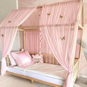 Baby Fancyroom - Bedhemel - Roze - 340 cm - Voor Kinderbed