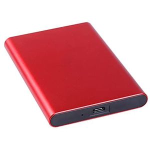 Externe solid state drive SSD 1 TB / 512 GB / 256 GB / 128 GB, USB 3.1 Gen 2 Type-C draagbare mobiele harde schijf, geschikt voor pc desktop, laptop, Macbook, smart tv (512 GB, rood)