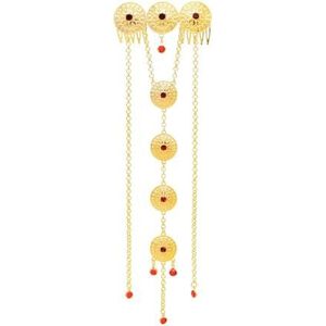 Gouden haarkam met kwastje - Elegante Hanfu-hoofdtooiaccessoire for traditionele Chinese kapsels(B)